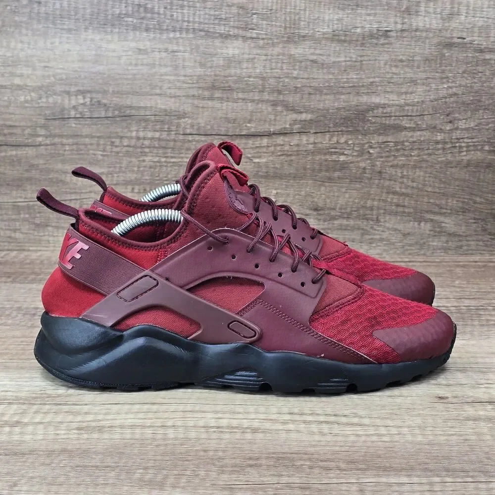 Nike Air Huarache Run Ultra Men's Size 9.5 Tough Red Black Sneakers 819685-604